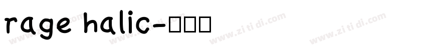 rage halic字体转换